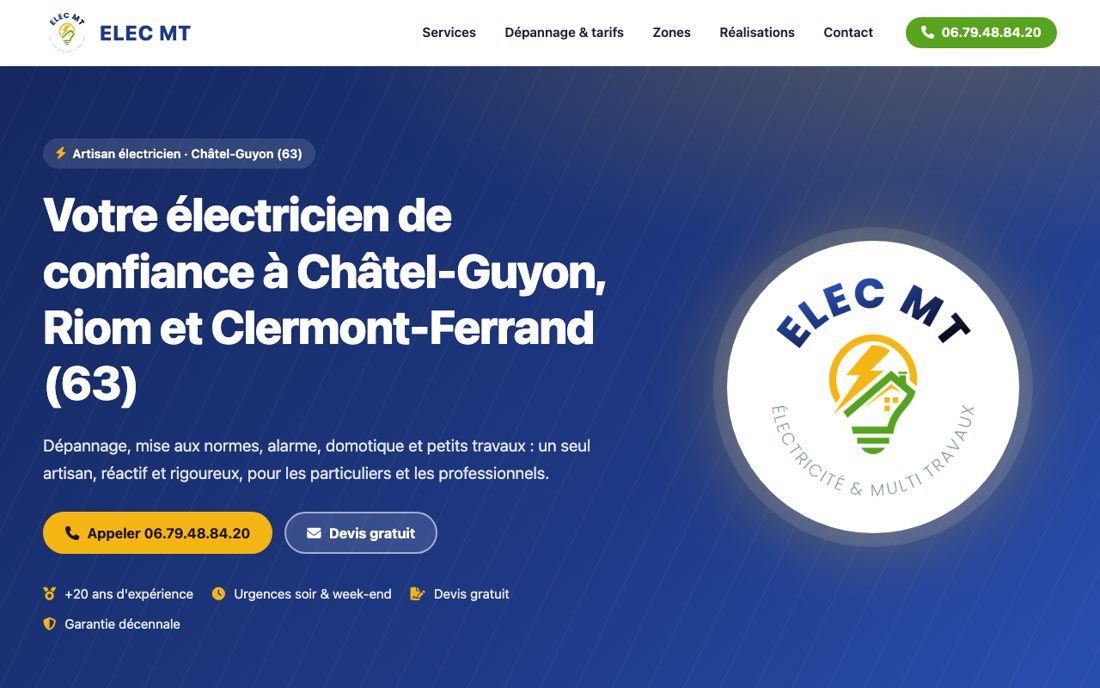 Capture du site ELEC MT