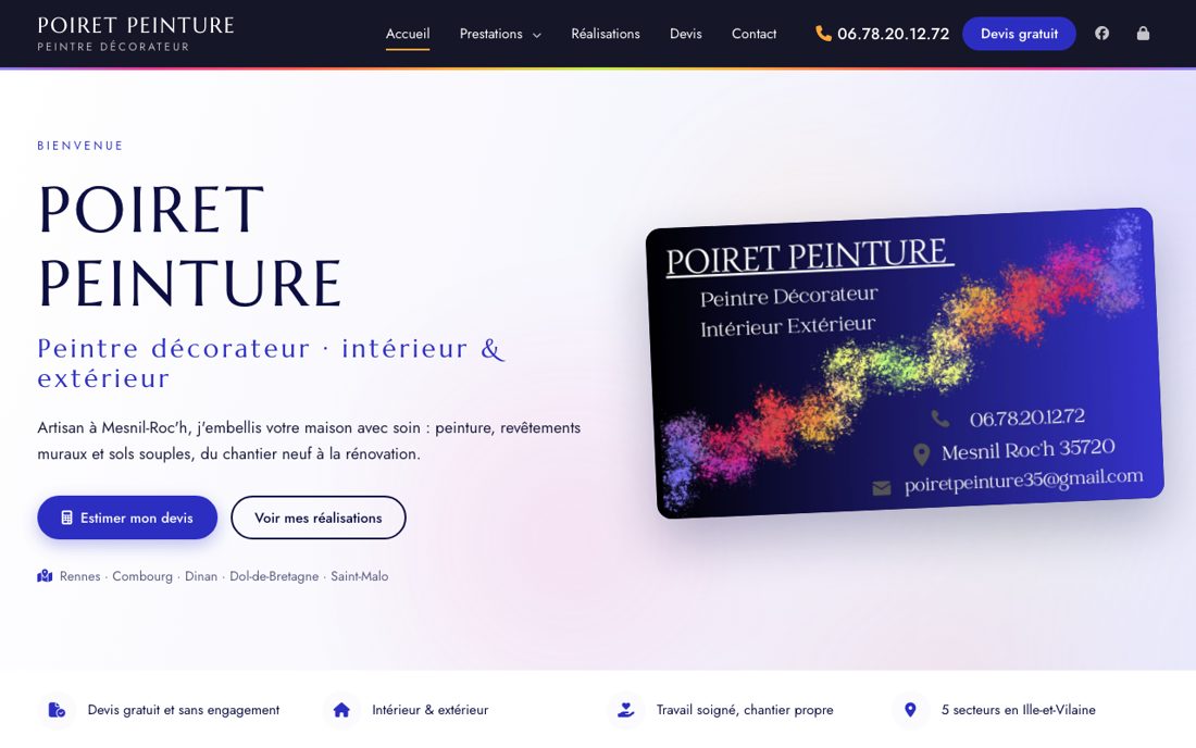Site vitrine Poiret Peinture